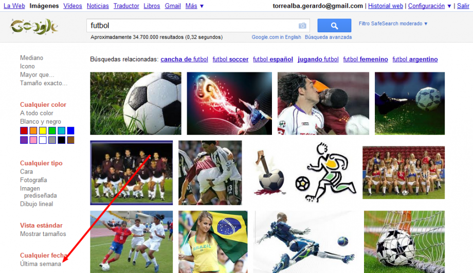 Imágenes recientes en Google
