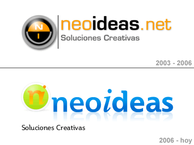 Comparación del logotipo de Neoideas