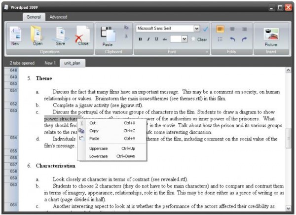WordPad 2009