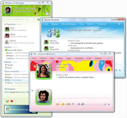 Nueva interface de Windows Live Messenger 2009