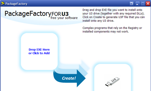 Interface simple de PackageFactory