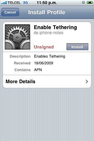 Enable Tethering