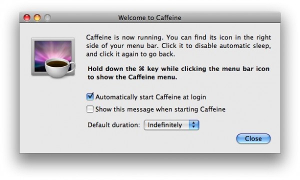 Configurar Caffeine para Mac