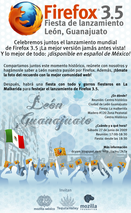 Firefox 3.5 Launchparty en León Guanajuato México