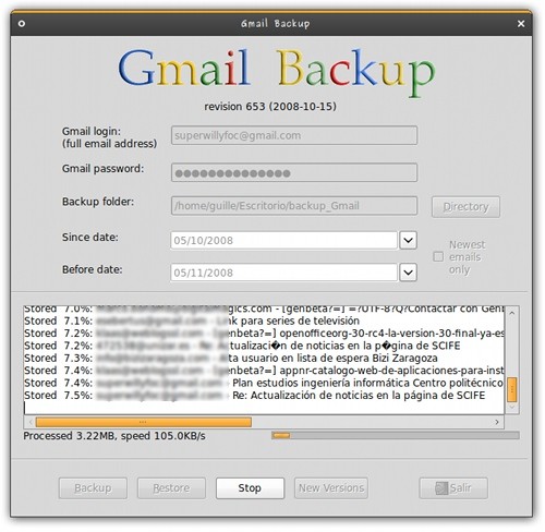 Cómo usar Gmail Backup