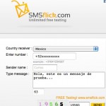 Envía SMS gratis a Telcel, Movistar y cualquier compañia con SMSFlick