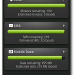 DroidStats: lleva control de la cantidad de minutos, sms y MB que gastas en tu Android
