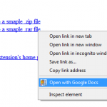 Abre archivos online de tipo ZIP y RAR con un click usando Google Docs