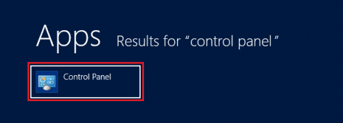 Panel de Control Windows 8