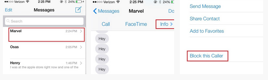 Bloquear numero de SMS en iOS 7