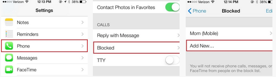 Bloquear numero desde contactos en iOS 7