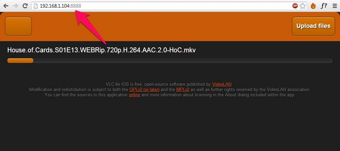 VLC iOS web