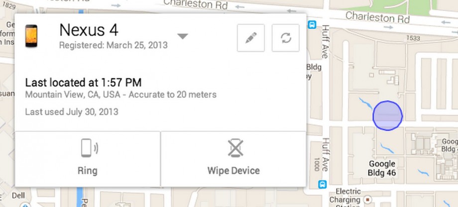 Android Device Manager Nexus 4