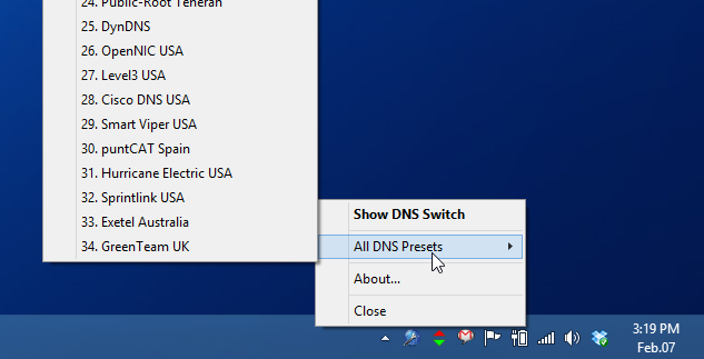 ChrisPC DNS Switch